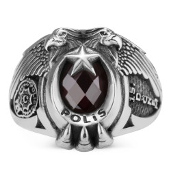 15. Dönem Çift Kartal Başlı Polis Yüzüğü - Anı Yüzük