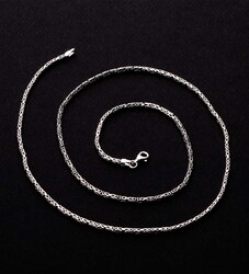 925 Ayar Gümüş 2,8mm Erkek Kral Zincir Kolye - Anı Yüzük