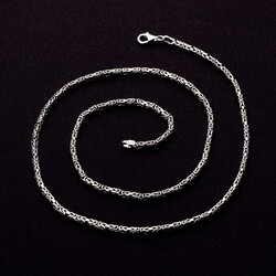 925 Ayar Gümüş 3,5mm Erkek Kral Zincir Kolye - Anı Yüzük