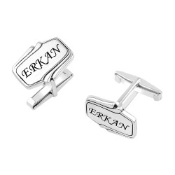 925 Ayar Gümüş İsme Özel Kol Düğmesi - Anı Yüzük