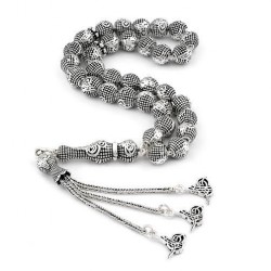 925 Sterling Silver Ottoman Tughra Rosary (Tasbih) - Anı Yüzük
