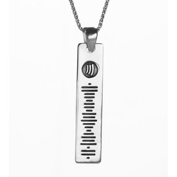 Aşkın Sesi Spotify Kolyesi 925 Ayar Gümüş Erkek - Anı Yüzük