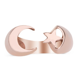 Ay-Yıldız Desenli İsimsizler Dizisi Yüzüğü (Küçük Boy) - Anı Yüzük