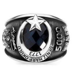 Ay Yıldız Tasarım Deniz Harp Okulu Yüzüğü - Anı Yüzük