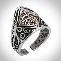 B Series Great Seljuk Tozkoparan Arrow Bow Mens Zihgir Ring - 7