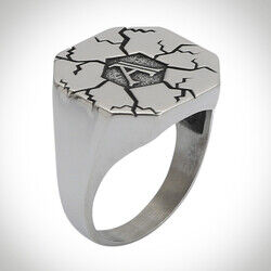 B Series Octagonal Mens Letter Ring Model 2 - 6