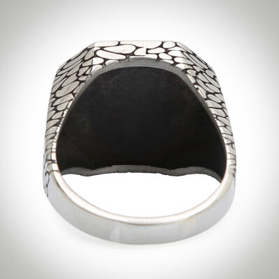 B Series Scorpio Mens Ring Gray Color Patterned Model - 3