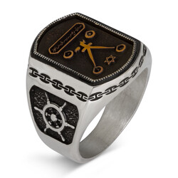 Barbaros Hayreddin Paşa Sancağı Gümüş Erkek Yüzük - Anı Yüzük