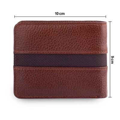 Chicago Sport Şerit Detaylı Özel Tasarım Deri Erkek Cüzdan Taba - 2