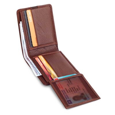 Chicago Sport Şerit Detaylı Özel Tasarım Deri Erkek Cüzdan Taba - 3