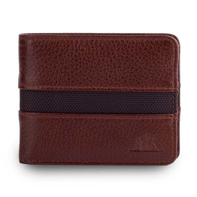 Chicago Sport Şerit Detaylı Özel Tasarım Deri Erkek Cüzdan Taba - 5
