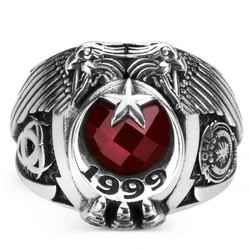 Çift Kartal Başlı 1999 Polis Okulu Mezunları Yüzüğü - Anı Yüzük