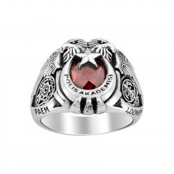 Çift Kartal Başlı Polis Akademisi Yüzüğü - Anı Yüzük