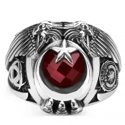 Çift Kartal Başlı Polis Okulu Mezunları Yüzüğü - Anı Yüzük