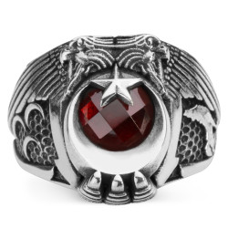 Cihan Hakimiyeti Yüzüğü (Üç Hilal- Bozkurt) - Anı Yüzük