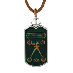 Barbaros Hayreddin Paşa Sancağı Çapalı Erkek Gümüş Künye Kolye - Anı Yüzük