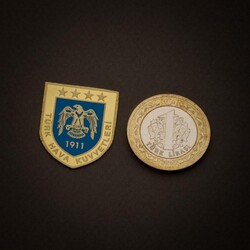 Gold-Mavi Hava Kuvvetleri Mini Cüzdan Rozeti - 2