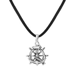 Gemi Dümeni Gümüş Erkek Kolye - 1