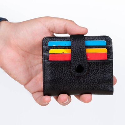 Gümüş Renk EGM Bekçi Mini Rozetli Cosmopolit Klasik Cüzdan Siyah - 6