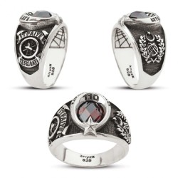 İtfaiye Teşkilatı Yüzüğü Gümüş Ay Yıldızlı - Anı Yüzük