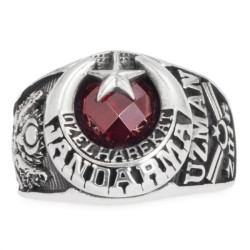 Jandarma Özel Harekat Kabartmalı Askeri Yüzük - Anı Yüzük