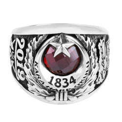 Kara Harp Okulu (Harbiye) Zirkon Taşlı 2019 Subay Devre Yüzüğü - Anı Yüzük