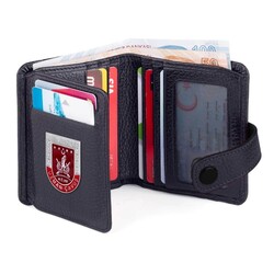 Kara Kuvvetleri Uzman Çavuş Mini Rozetli Cosmopolit Klasik Cüzdan Siyah - 5