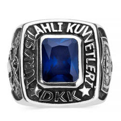 Kare Taşlı Deniz Kuvvetleri Yüzüğü - Anı Yüzük