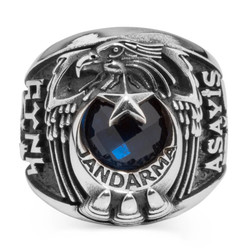 Kartal Başlı Uzman Çavuş Jandarma Asayiş Yüzüğü - Anı Yüzük