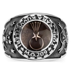 Mineli Şualı Türk Kara Kuvvetleri Yüzüğü - Anı Yüzük