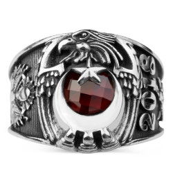 Osmanlı Armalı ve Atatürk Figürlü 2018 Asker Yüzüğü - Anı Yüzük