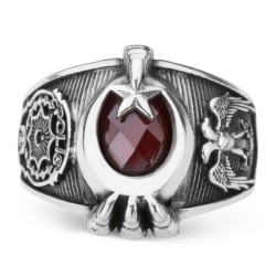 Pençeli Ay Yıldızlı Polis Teşkilatı Yüzüğü - Anı Yüzük