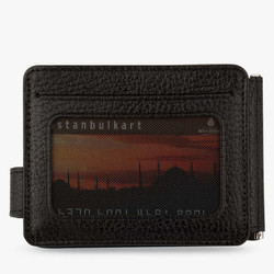 Personalized Navy Blue Black Leather Double Sided Mens Wallet with Money Clip - 5