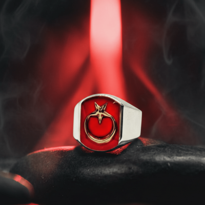 Sade Ay Yıldızlı (Sonsuzluk Mührü) 925 Ayar Gümüş Yüzük - 2