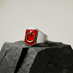 Sade Ay Yıldızlı (Sonsuzluk Mührü) 925 Ayar Gümüş Yüzük - Anı Yüzük