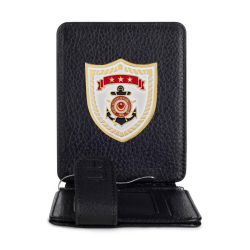 Sahil Güvenlik Komutanlığı Rozetli Para Tokalı Kartlık Cüzdan Siyah - Anı Yüzük