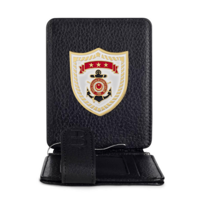 Sahil Güvenlik Komutanlığı Rozetli Para Tokalı Kartlık Cüzdan Siyah - 1