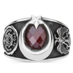 Selçuklu Kartal Motifli Polis Yüzüğü - Anı Yüzük