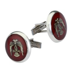 Selçuklu Kartalı Motifli Gümüş Kol Düğmesi - Anı Yüzük