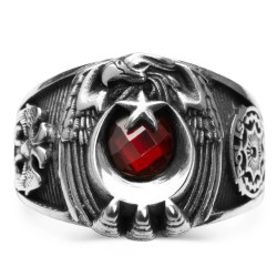 Selçuklu Kartalı Motifli Polis Yüzüğü - Anı Yüzük