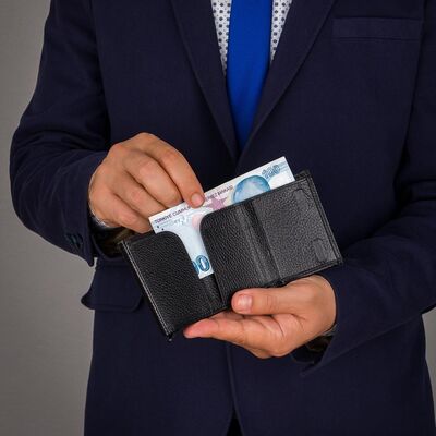 Kişiselleştirilebilir Otomatik Mekanizmalı Deri Kartlık Siyah - 6