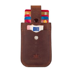 Slide Anıtolia Hakiki Crazy Deri Çekmeli İnce Kartlık Eskitme Taba - Anı Yüzük