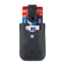 Slide Anıtolia Hakiki Crazy Deri Çekmeli İnce Kartlık Indigo - Anı Yüzük