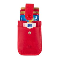 Slide Anıtolia Hakiki Crazy Deri Çekmeli İnce Kartlık Kırmızı - Anı Yüzük