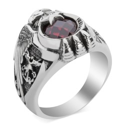 Sözleşmeli Profesyonel Asker Kartal Başlı Pençeli Yüzük - 2