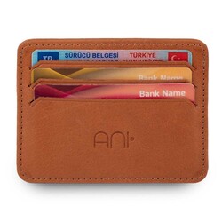 Spor Tasarım Crazy Deri Mini Kartlık Cüzdan Taba - Anı Yüzük