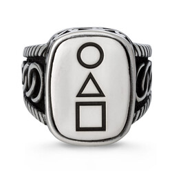 Squid Game Ring 925 Sterling Silver Male Model - 2