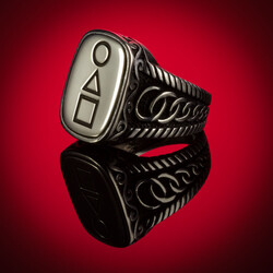 Squid Game Ring 925 Sterling Silver Male Model - 6