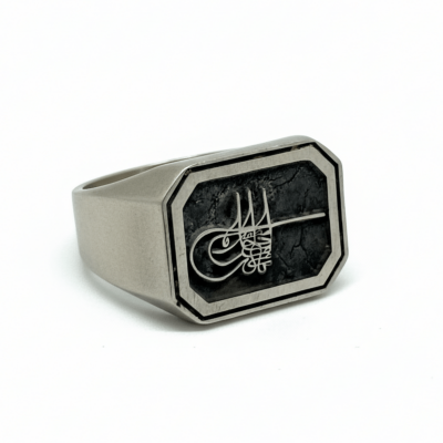 Sterling Silver Mens Ring with Blue Tigereye Stone - 2