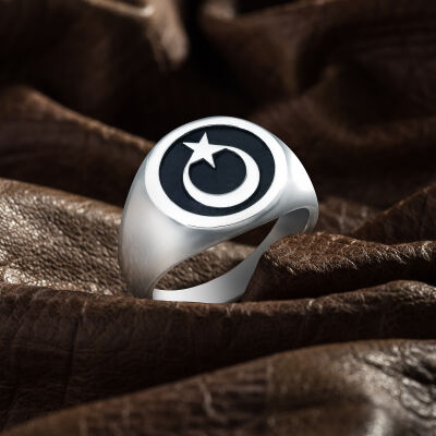 Orjinal Teşkilat Dizisi Lisanslı Türk&prime;ün Gücü Yüzüğü (Üçüncü Sezon Erkek 925 Ayar Gümüş Ay Yıldızlı) - 1